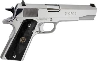 IVER JOHNSON 1911A1 38 SUPER - 5" FS 9RD CHROME BLACK PEARL