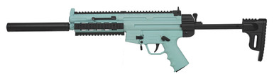 ATI GSG-16 16.25" .22 LR Semi-Auto Rifle 10+1 Fake Suppressor Collapsible Stock Mint Green