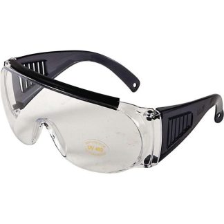 Allen Fit Over Shooting Glasses Black Frames with Clear Lens