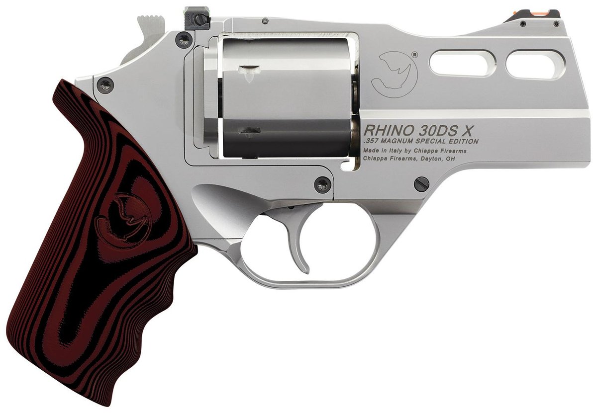 Chiappa Rhino Revolver 30DS X Stainless Steel Handgun .357 Mag 6rd Capacity 3" Barrel with 3 Moon Clips