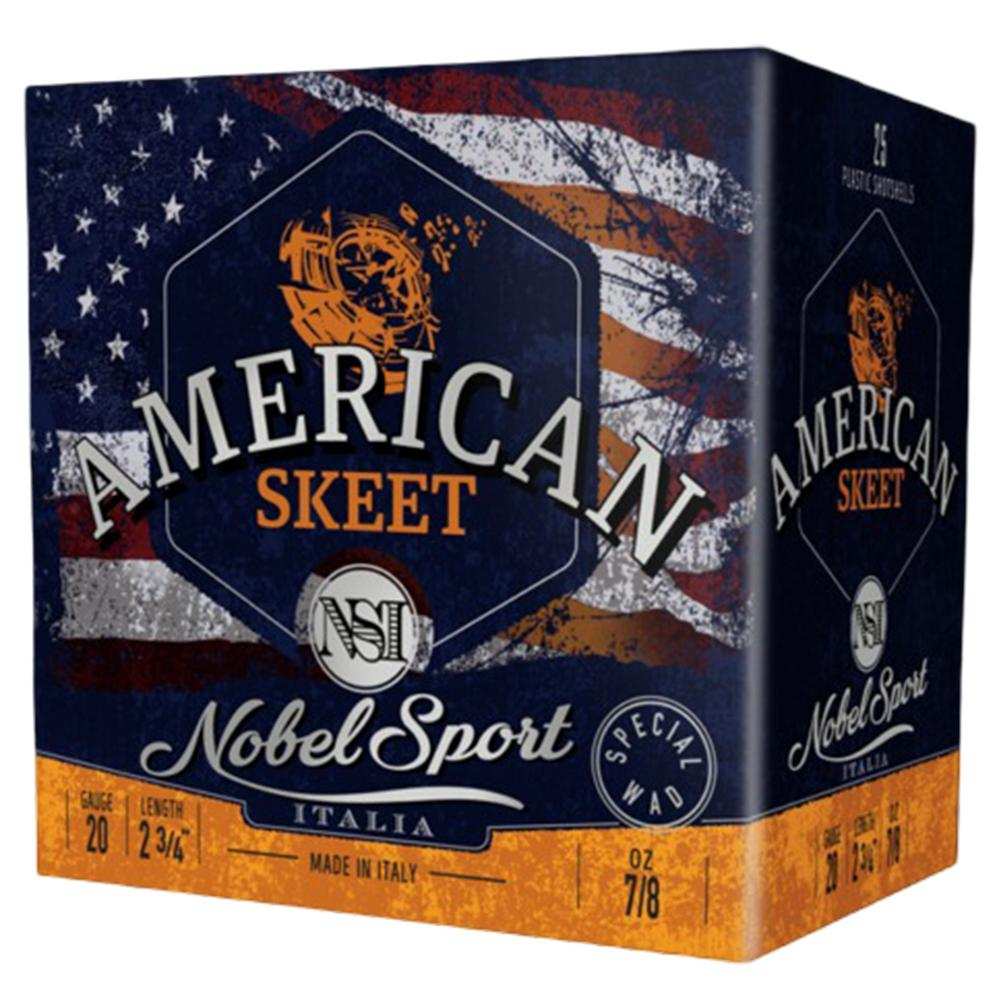 Nobel Sport Target American Trap Shotshells 20ga 2-3/4" 7/8oz 1200fps #9 25/ct