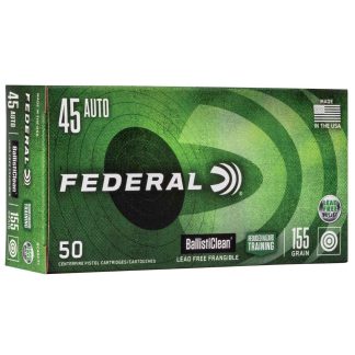 Federal Ballisticlean Frangible Handgun Ammunition .45 ACP 155gr  RHT 1130 fps 50/ct