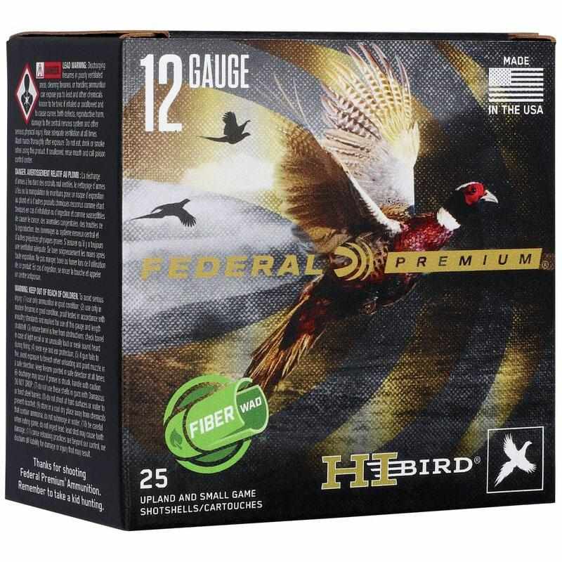 Federal Hi-Bird Fiber Wad Shotshells 12ga 2-3/4" 1-1/4oz 1330fps #4 25/ct