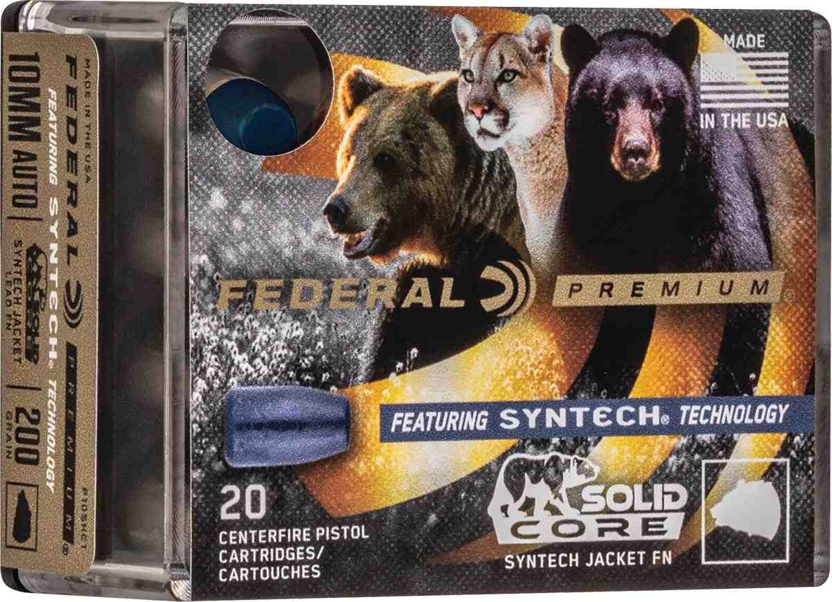 Federal Solid Core Handgun Ammunition 10mm Auto 200 gr TSJ 20/ct