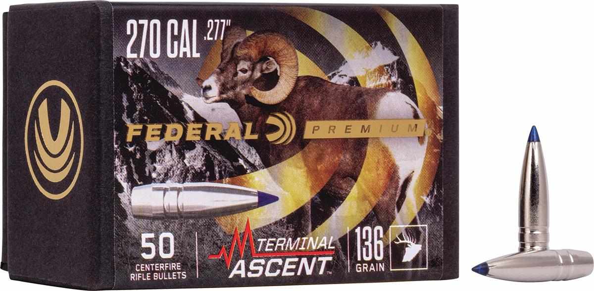 FEDERAL .277 CALIBER 136GR TERMINAL ASCENT COMP BULLET  50RD