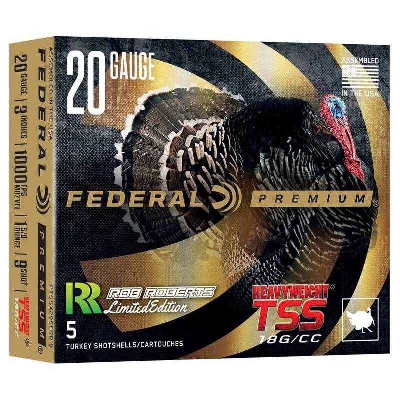 Federal Heavyweight TSS Rob Roberts Special Edition Shotshell 20ga 3" 1-5/8oz 1000 fps #9 5/ct