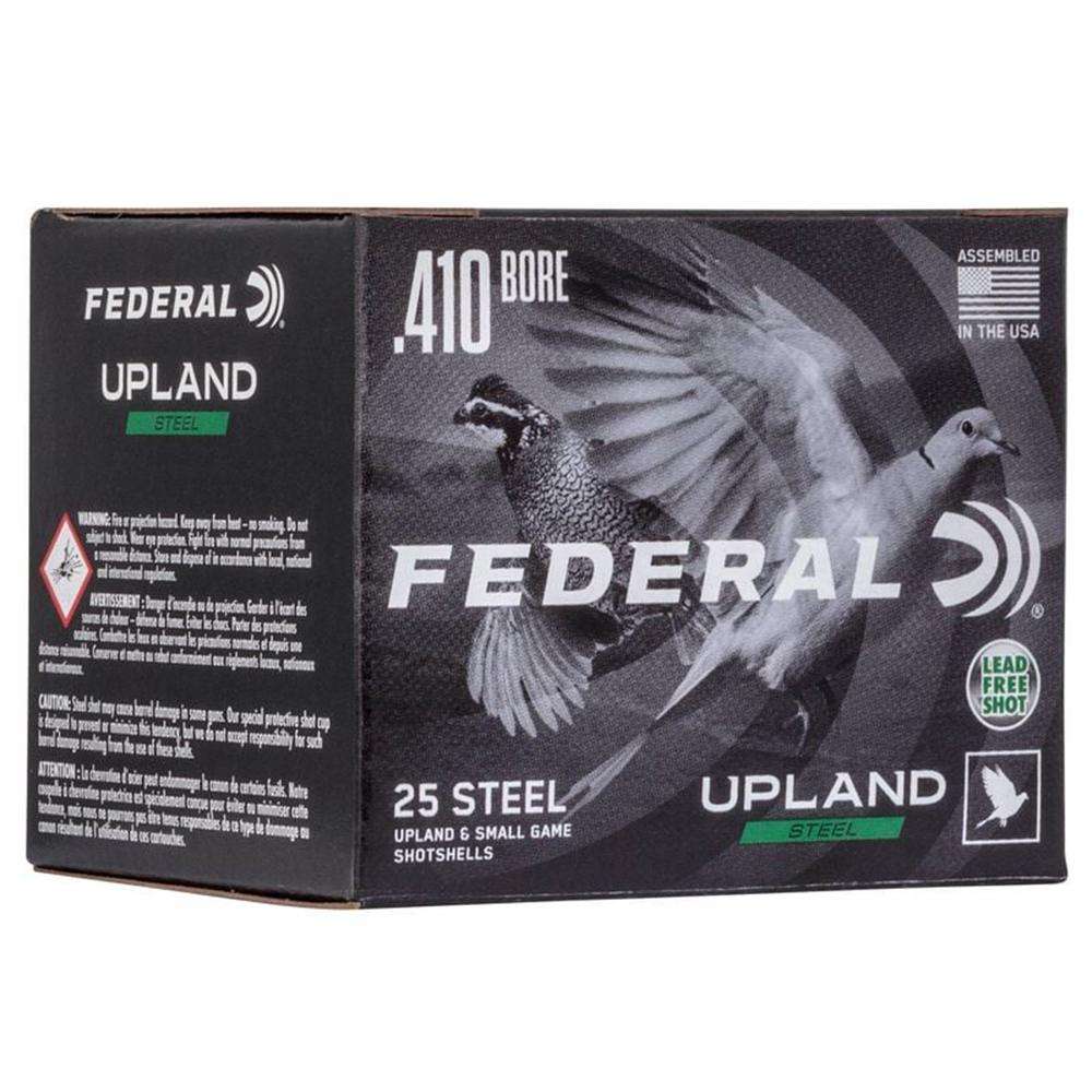 FEDERAL FIELD & RANGE STEEL 410GA 3" 3/8OZ 6 UPLAND STEEL AMMO 25RD