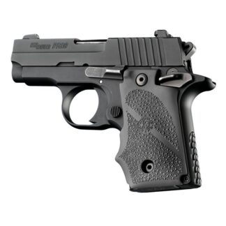 Hogue Overmolded Rubber Grip Handgun Grips for Sig Sauer P238 Slate Grey with Finger Grooves
