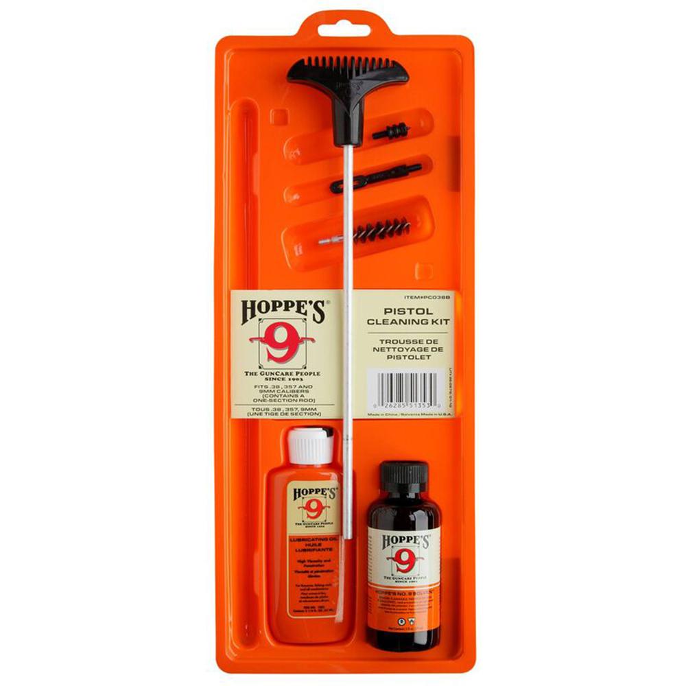 Hoppe's Handgun Cleaning Kit for Calibers .38 .357 9mm Luger