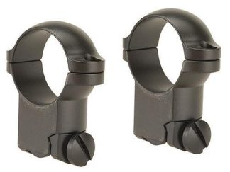 Leupold 2-Piece Solid Steel Ringmounts - Ruger M77 1" Super High Matte Black