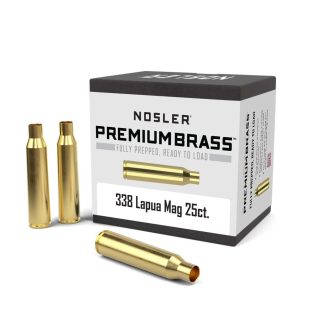 Nosler Unprimed Brass Rifle Cartridge Cases .338 Lapua 25/ct