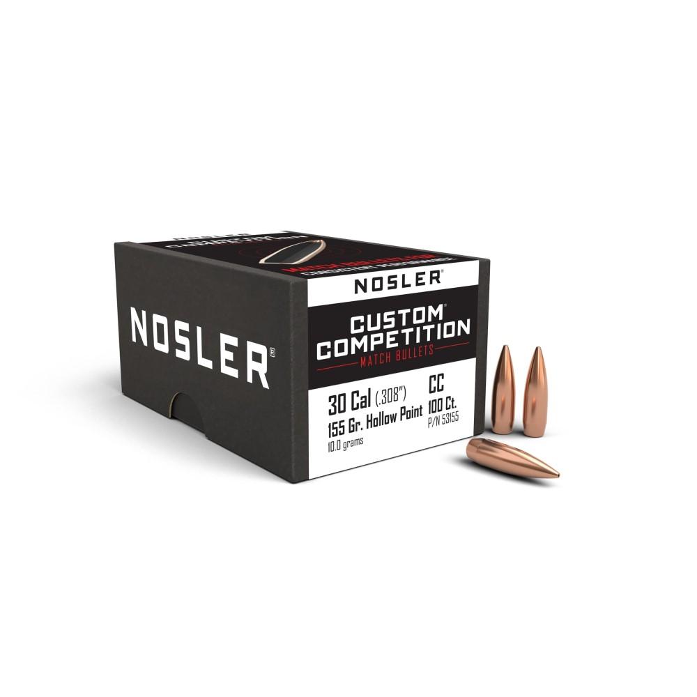 Nosler Custom Competition Rifle Bullets .30 cal .308" 155 gr HPBT 100/ct