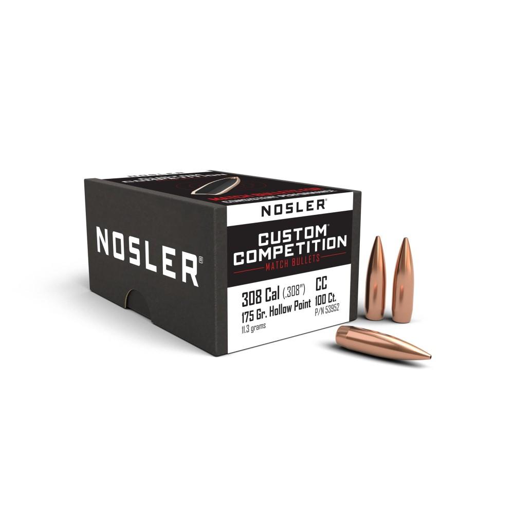 Nosler Custom Competition Rifle Bullets .30 cal .308" 175 gr HPBT 100/ct