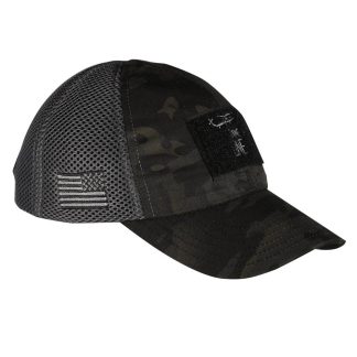 Nine Line Dark American Made Mesh Back Hat with Dropline