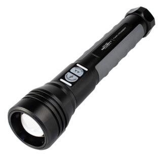 Police Security Flashlights Twin Power Flashlight 2000 Lumens Black