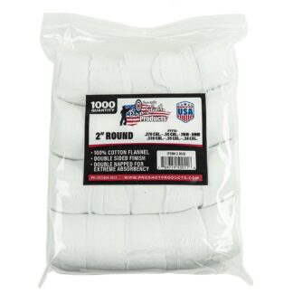 Pro-Shot 2" Round 100% Cotton Patches 1000/ct