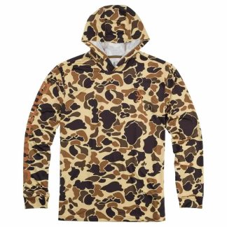 Browning Hooded Long Sleeve Tech Shirt Vintage Tan Camo S