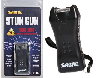 Sabre 600000 Volt Mini-Stun Gun with LED - Black