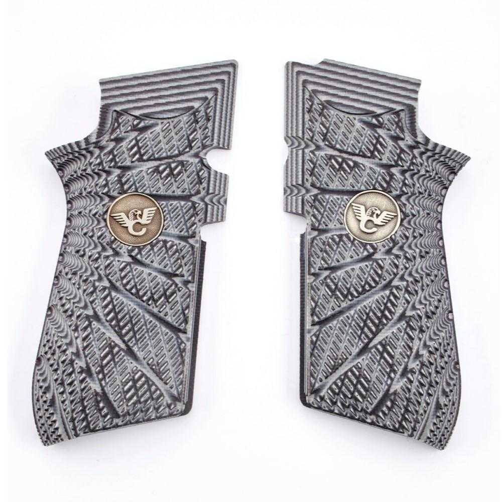 Wilson Combat EDC X9 Handgun Grips Aggressive Starburst Grey/Black