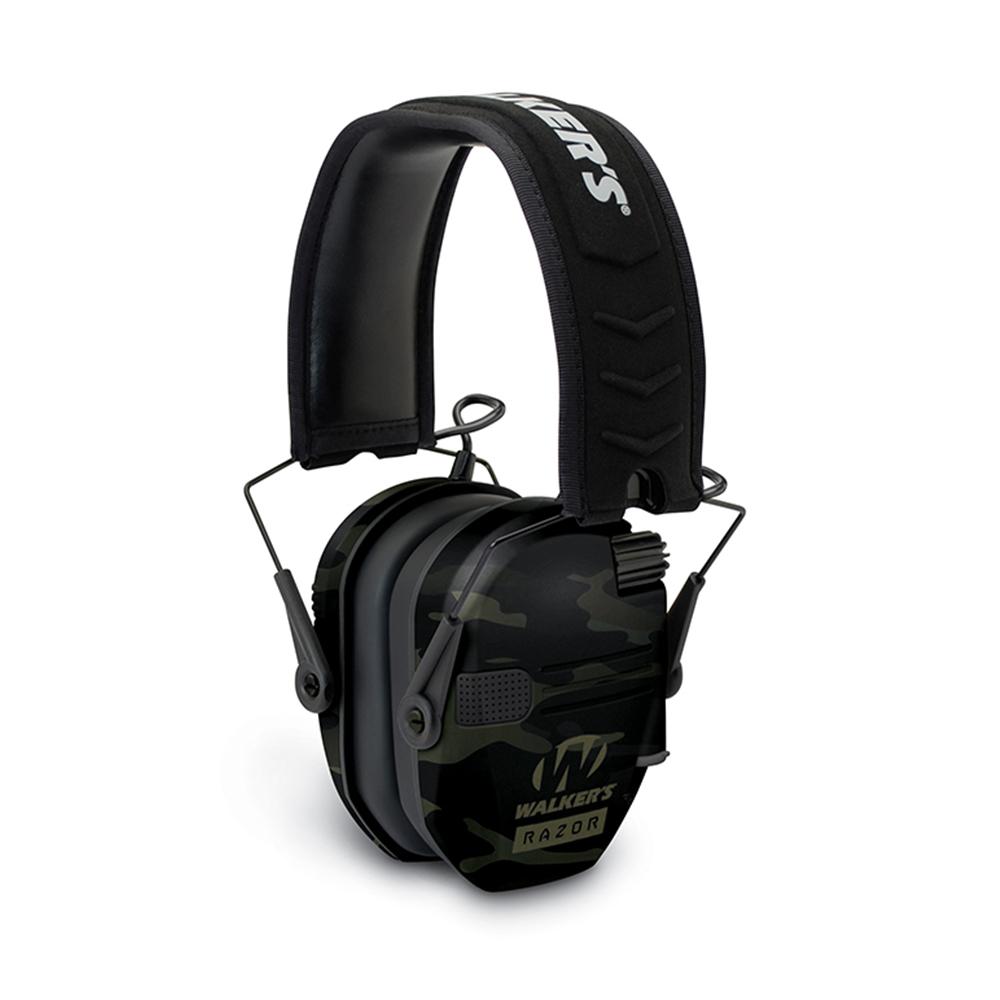 Walker's Razor Slim Shooter Folding Electronic Muff--Camo Grey