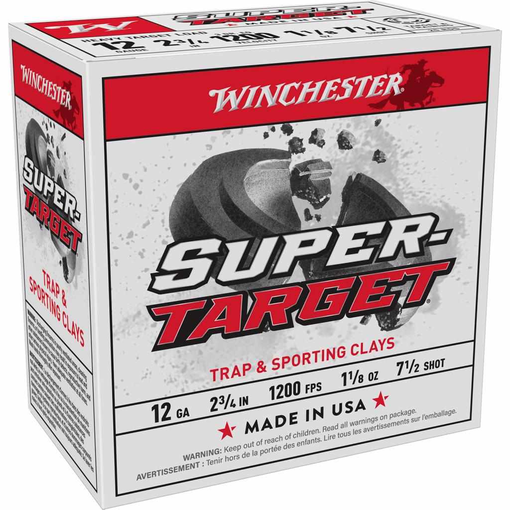 Winchester Super-Target Shotshells 12 ga 2-3/4" 1-1/8 oz 1200 fps #7.5 25/ct