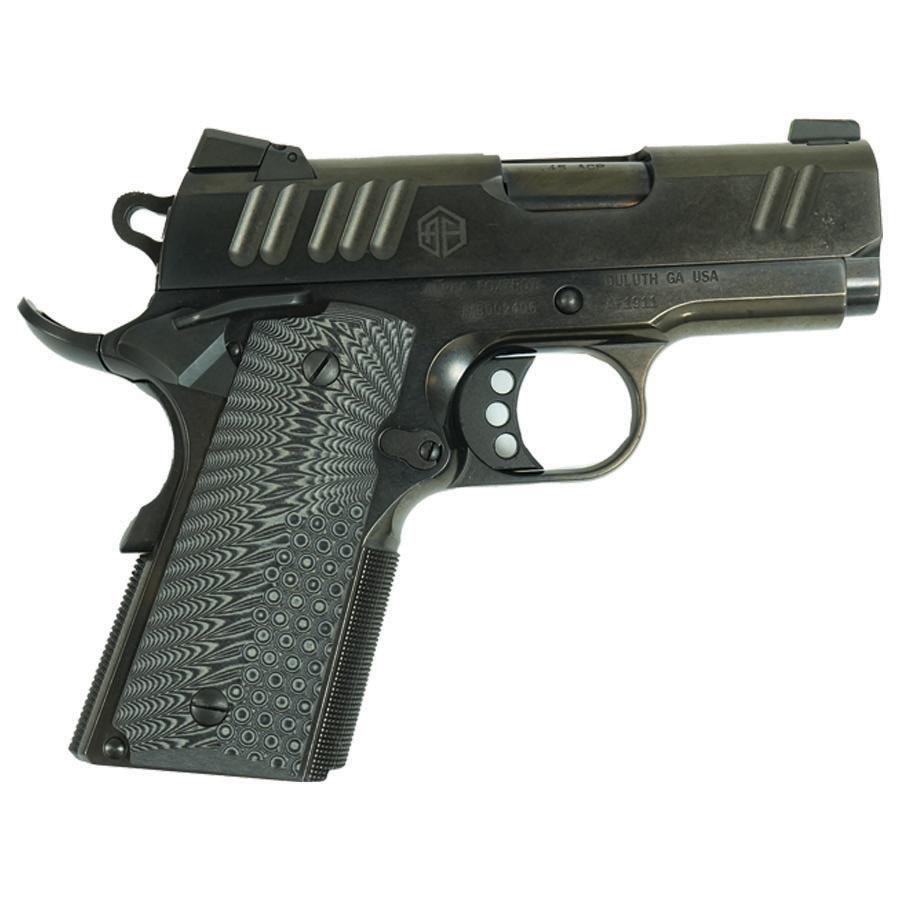 Alpha Foxtrot AF1911 70 Series Handgun .45 ACP 7rd Magazine 3.25" Barrel Black Novak Sights Polished DLC Finish