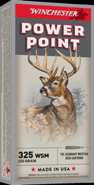 WINCHESTER SUPER X POWER POINT 325WSM 220GR 20RD BX 200RD CASE