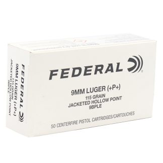 FEDERAL CLASSIC HI SHOK 9MM+P+ 115GR JHP 50RD BX 1000RD CASE