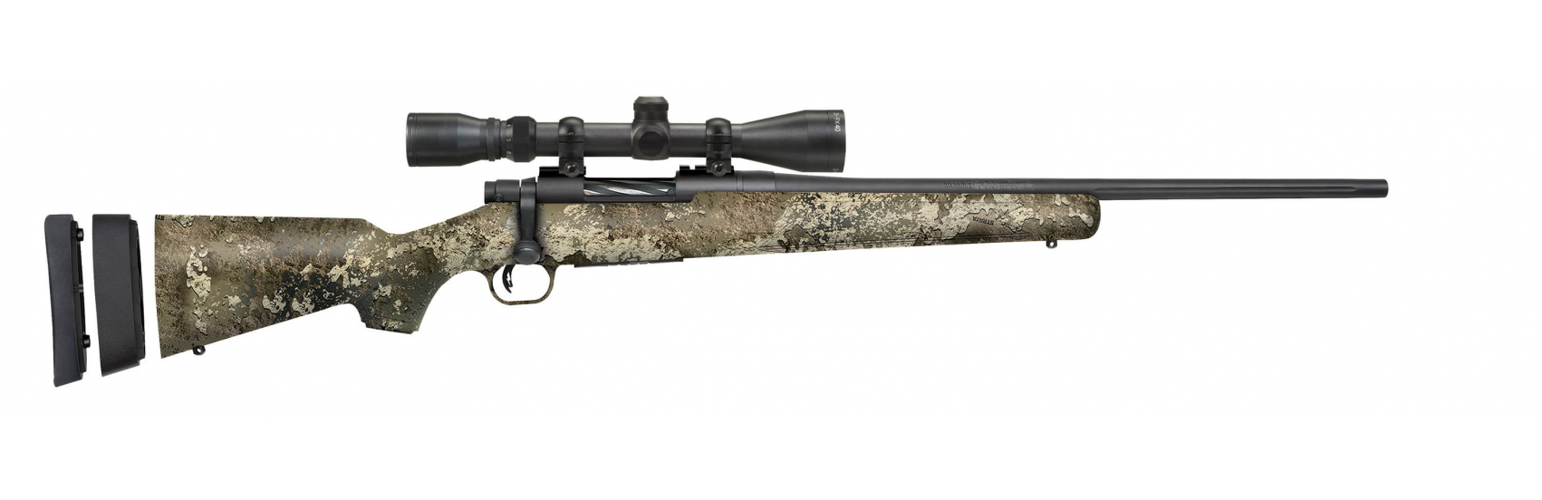 MOSSBERG PATRIOT SUPER BANTAM 6.5 CRD RFL CAMO SCOPE PKG