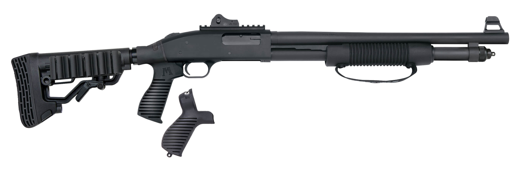 MOSSBERG 590 SPX 12G 18.5" ADJ STOCK, BLUED, 6RD