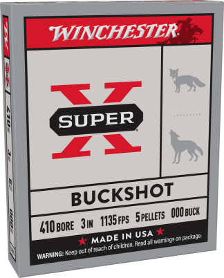 WINCHESTER 410GA 3" 000 BCKSHT 3PLT 5RD BX 250RD CASE