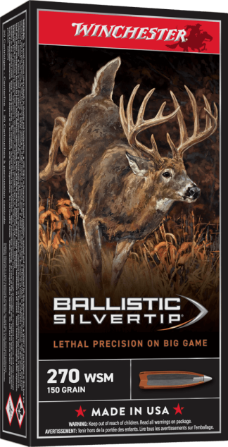 WINCHESTER BALLISTIC SILVERTIP 270WSM 150GR 20RD BX 200RD CASE