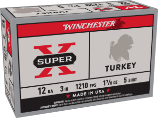 WINCHESTER SUPER X TURKEY 12GA 3" 1-7/8OZ #5 10RD BX 100RD CASE