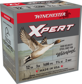 WINCHESTER XPERT STEEL SHOT 12GA 3" 1 1/4OZ #2 SHOT 25RD BOX 250RD CASE
