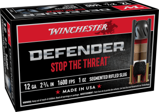 WINCHESTER DEFENDER 12G 2 3/4" 1OZ SLUG 10RD BX 100RD CASE