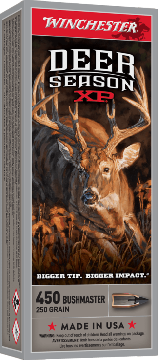 WINCHESTER DEER SEASON XP 450 BSHMSTR 250GR 20RD BX 200RD CASE