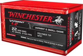 WINCHESTER VRMNTLF 22WM 25GR POLY TIP 50RD