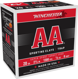 WINCHESTER AA SPR SPRT 20G 2-3/4" #8 7/8OZ 25RDS