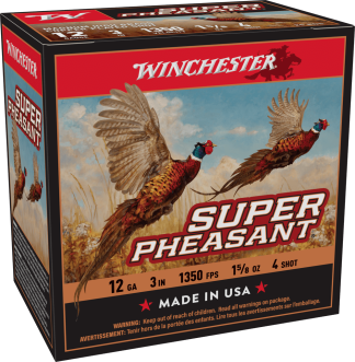 WINCHESTER SUPER PHEASANT MAGNUM H.V. 12GA 3" #4 1-5/8" 25RD BX 250RD CASE