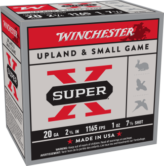 WINCHESTER SUPER X UPLAND HVY 20G 2-3/4" #7.5 1OZ 25RD BX 250RD CS