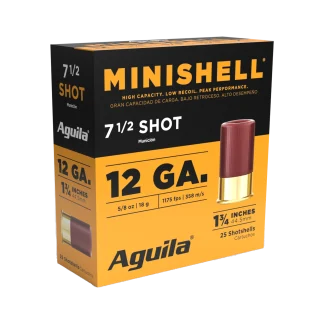 AGUILA 12GA MINI SHELL 1 3/4" 5/8 OZ 7.5 25RD BX 10 BOXES PER CS
