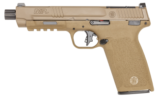 SMITH & WESSON M&P 5.7 PSTL FDE O.R. 5" THREADED BBL, 2-22RD MAGS