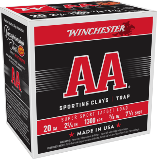WINCHESTER AA SUPER SPORT 20G 2 3/4" 7.5SHT 7/8OZ 25/250RDS