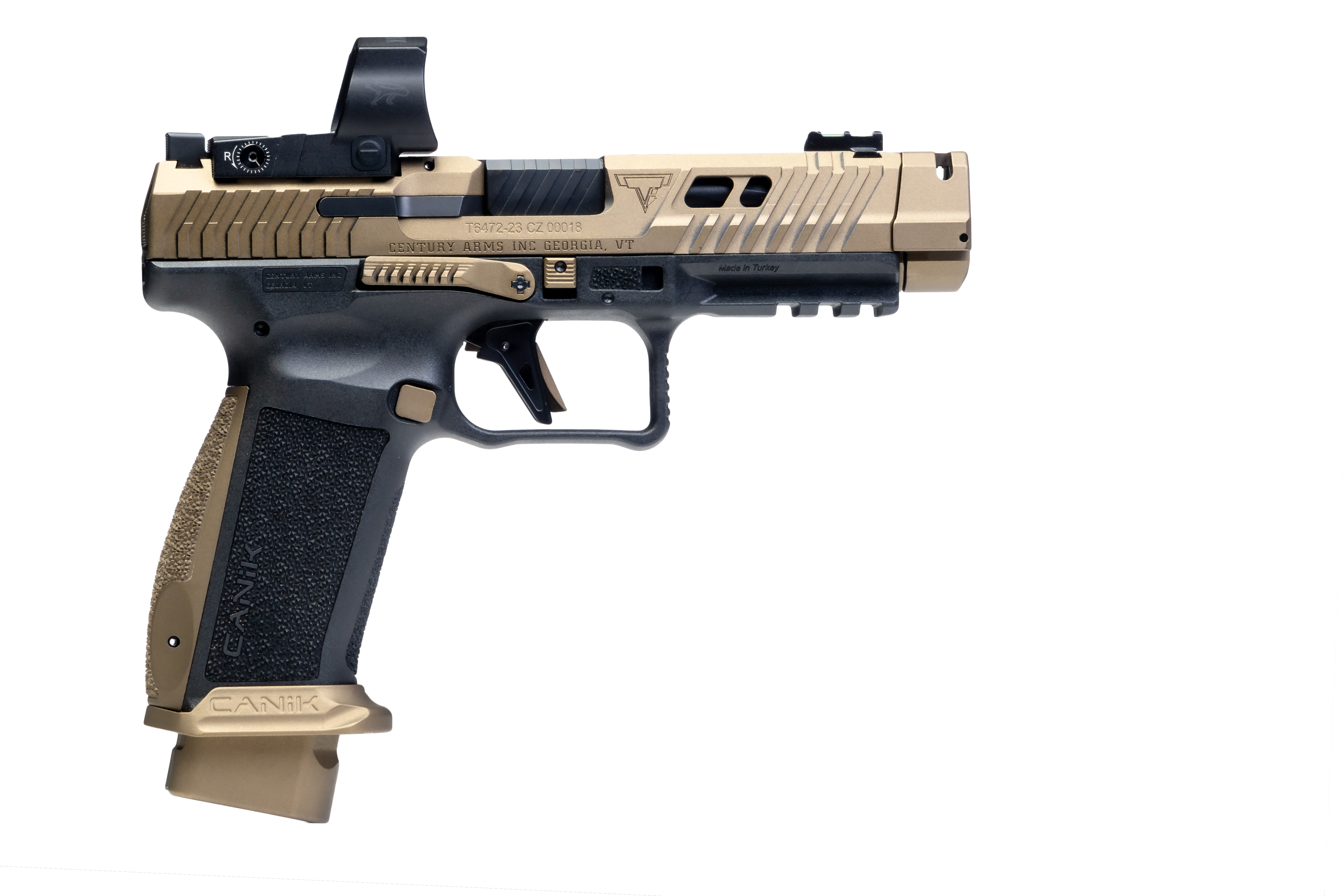 CENTURY CANIK TTI COMBAT W/MECANIC OPTIC 9MM PISTL 4.6" 2-18RD