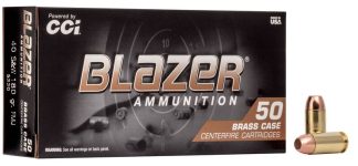 CCI 40 S&W 180 GR FMJ BLAZER BRASS 50 RD/BX 20 BX/CS