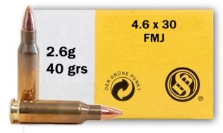 SELLIER & BELLOT 4.6X30 HK 40GR FMJ 40RD BOX 60 BOXES PER CASE