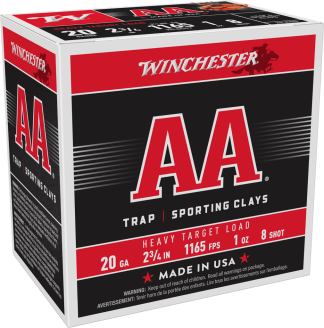 WINCHESTER AA HNDCP 20GA 23/4 1OZ 8