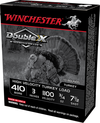 WINCHESTER DOUBLE X TURKEY 410GA 3/4OZ 7.5 SHOT DIAMOND GRADE 10RD BX 100RD CASE