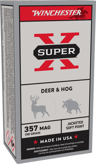 WINCHESTER SUPER X 357 MAG 158GR JSP 50RD BX 500RD CASE