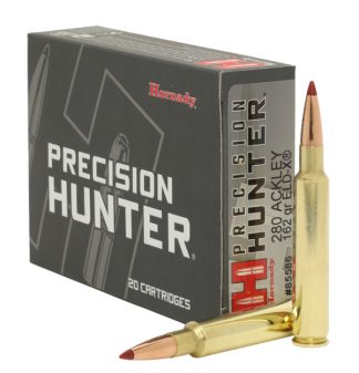 HORNADY PRECISION HUNTER 280 ACKLEY IMPROVED 162G ELD-X 20RD BX 200RD CASE